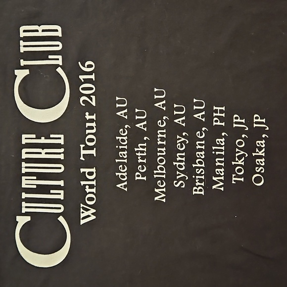 Culture Club Boy George World Tour 2016 Black Dhort Sleeve Concert Tee Lg Gildan - Picture 8 of 8